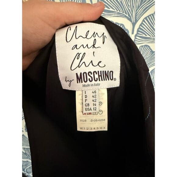 RARE Vintage Designer Moschino 1990s Skirt from Globe Compass Set - Picture 3 of 5